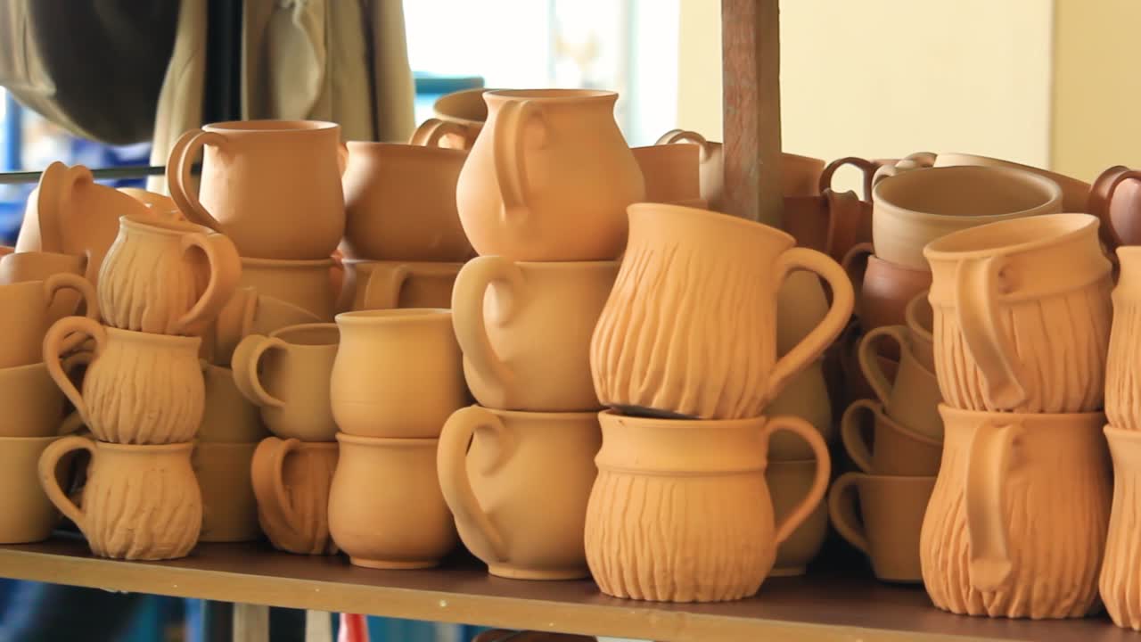 Ceramic raw pottery, clay, ceramics art concept .