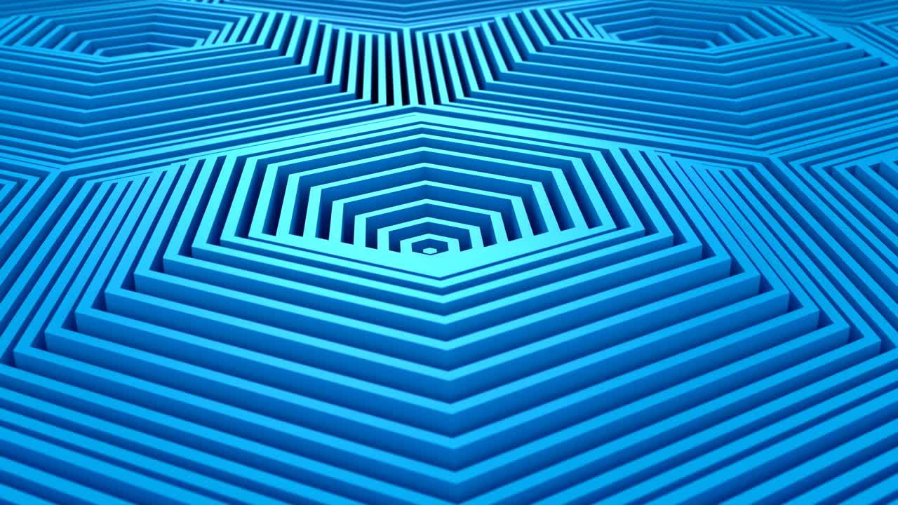 los hexágonos formaron una onda