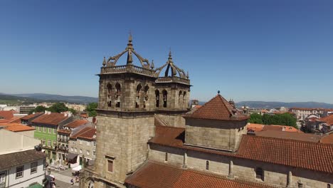 Aerial-view-of-Braga-old-City,-Portugal