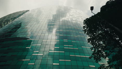 modern skyscraper with glass facade
