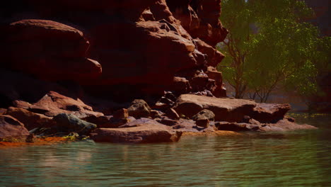 reflection of grand canyon in colorado river