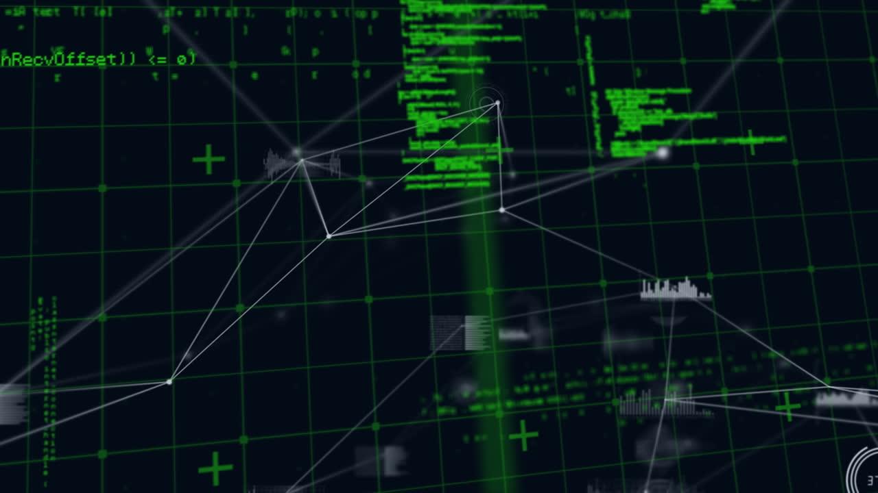 animación de la red de conexiones a través del procesamiento de datos