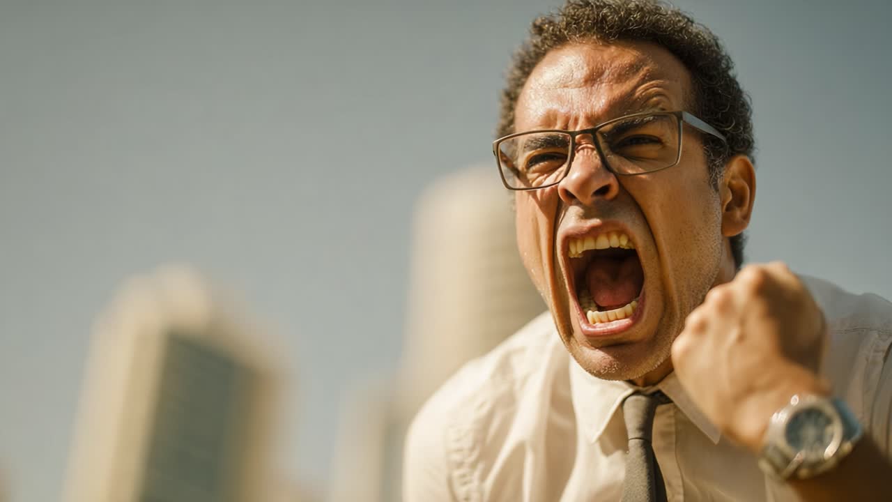 A Passionate Outburst: Expressing Anger and Frustration Through Body Language and Facial Expressions in a Dynamic Urban Setting