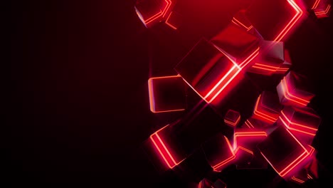 cuadrados de neón abstractos