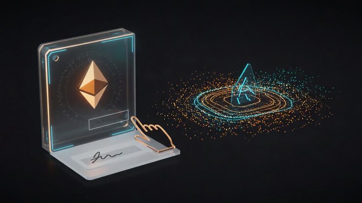 Innovative Digital Display Showcasing a Geometric Symbol with a Glowing Background, Highlighting Technology and Artistic Design Elements in a Modern Context