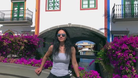 woman exploring the beauties of puerto de mogan, gran canaria-1