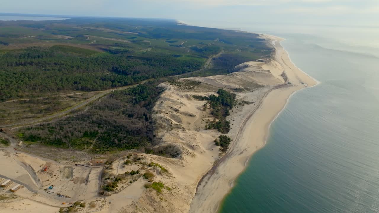 la costa francesa de arcachon filmada con un avión no tripulado