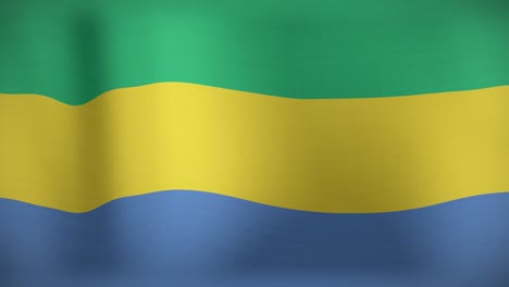 animación de la bandera móvil de gabón ondeando