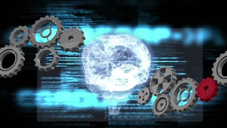 engranajes y cerebro humano