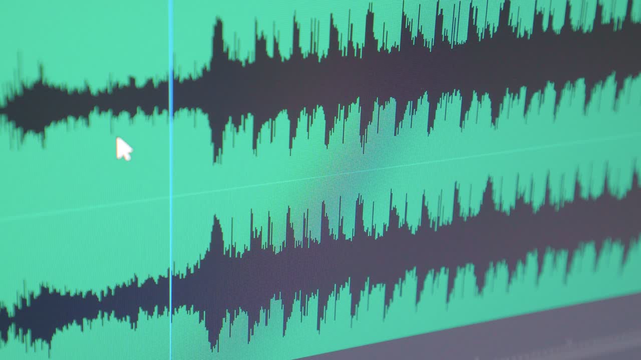 타임라인 편집기에서 4k 비디오 사운드 웨이브 플레이어