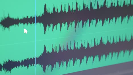 jugador de ondas de sonido de video 4k en el editor de línea de tiempo.