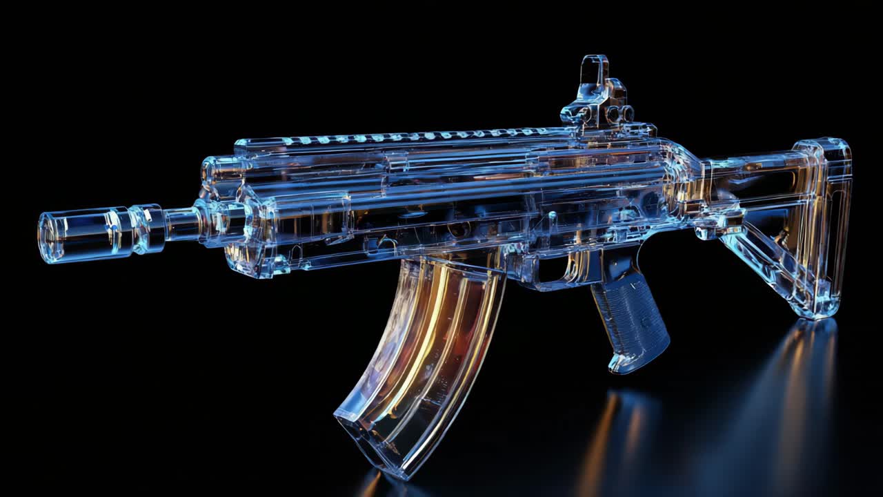 Transparent Rifle 3D Model