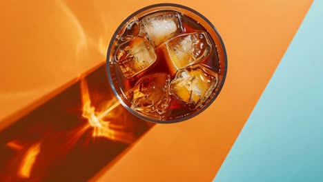 iced coffee in a glass with ice cubes