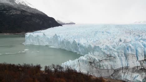 a wide shot of a glacier