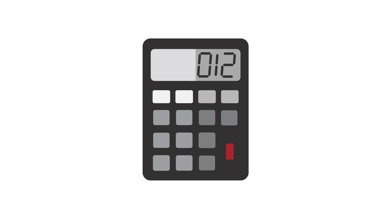 Animated Calculator Icon for Math and Finance Concepts