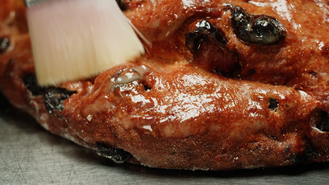 Glazing a Festive Fruitcake