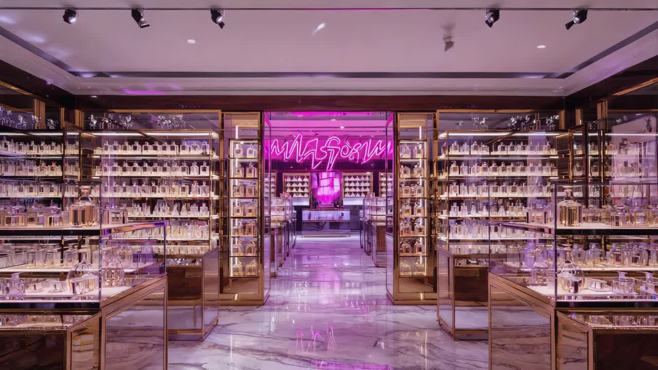 Interior of a luxury perfume store