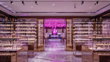 interior of a luxury perfume store