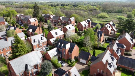 large houses drone,aerial  virginia water village surrey