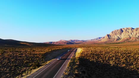 aerial view of nevada highways in scenic southwest usa