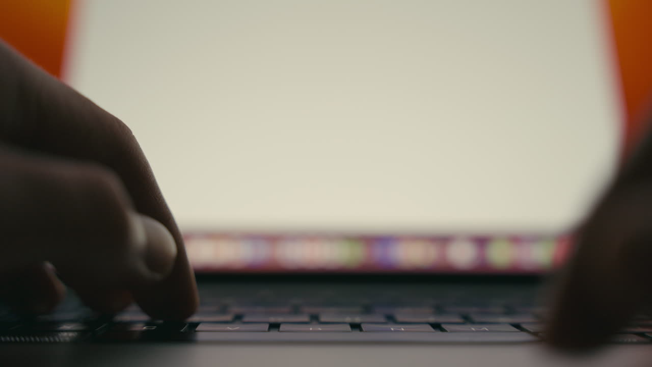 Person Typing on Laptop