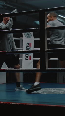 sesión de entrenamiento de boxeo