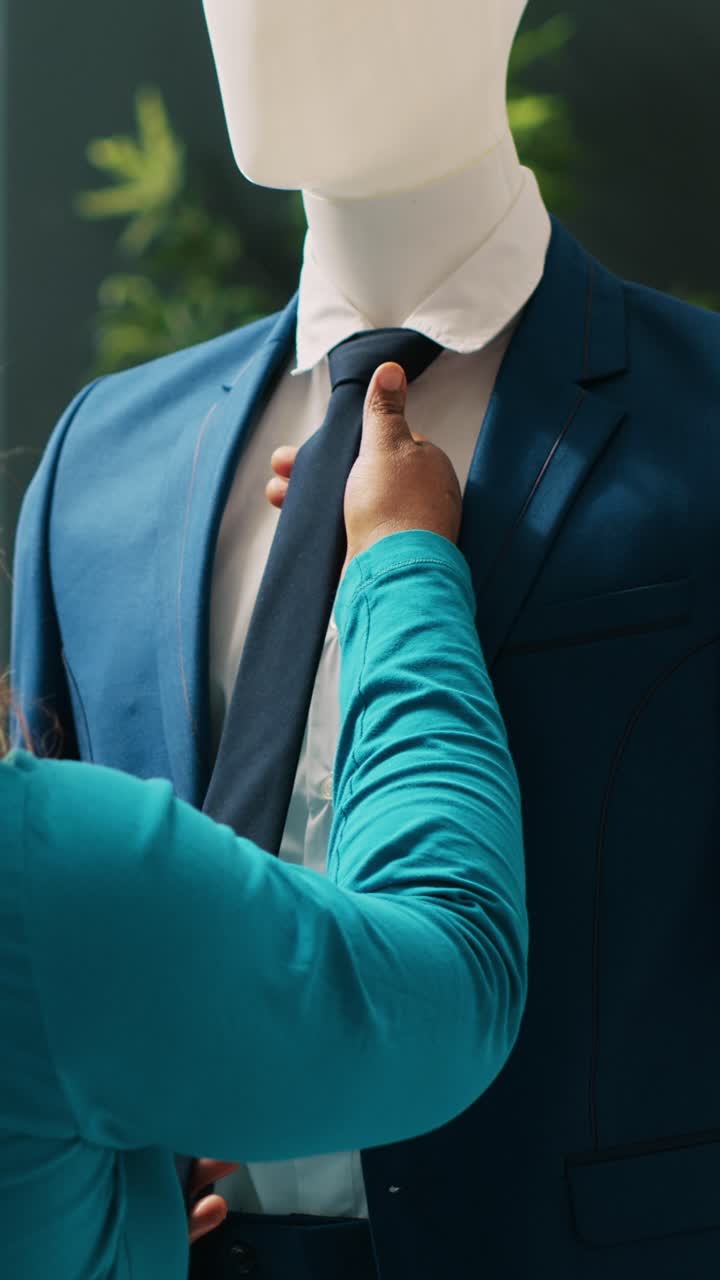 Maniquí con traje y corbata