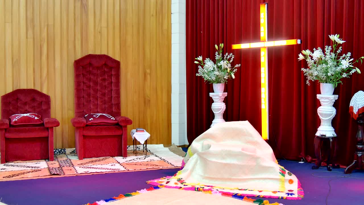 toma de un lugar de celebración de bodas o capilla