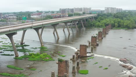 james river bridge, route 95, in richmond virginia, usa