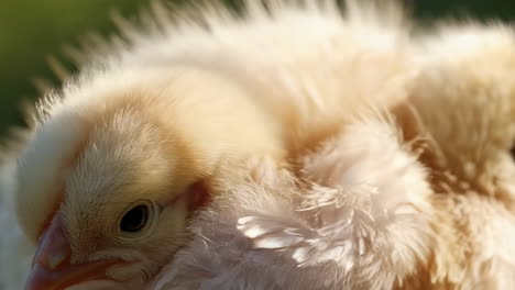 close-up of a yellow chick