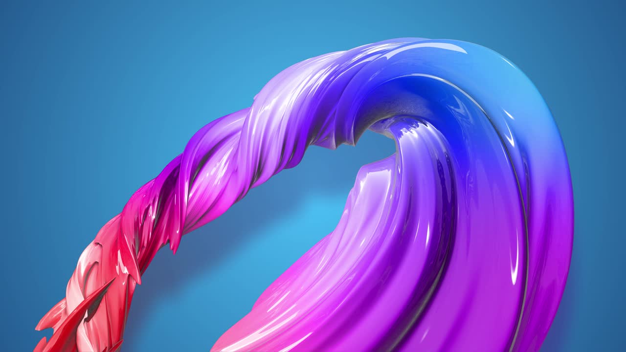 fondo abstracto con gradiente azul rayas de color rojo que se mueven en un círculo y brillantes en 4k. animación en bucle sin costuras 3d. usar luma mate como estructura circular de alpha chanel