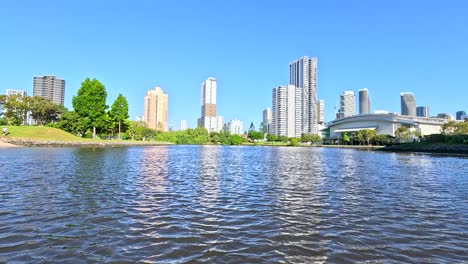 scenic river cruise with city skyline views