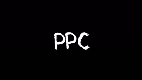 concepto de texto de movimiento de ppc