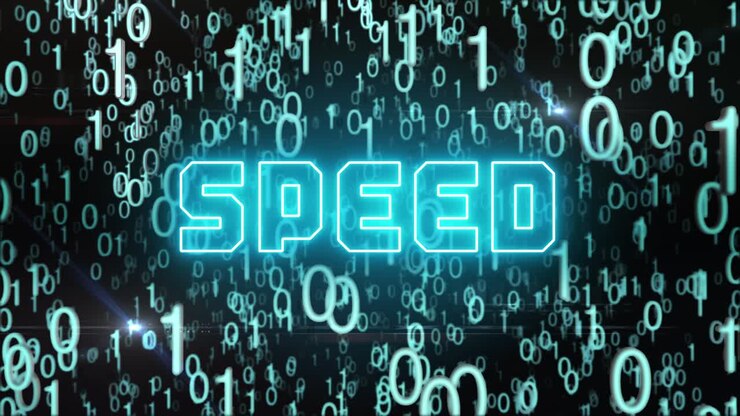 Concetto "Golden Speed" con codice digitale