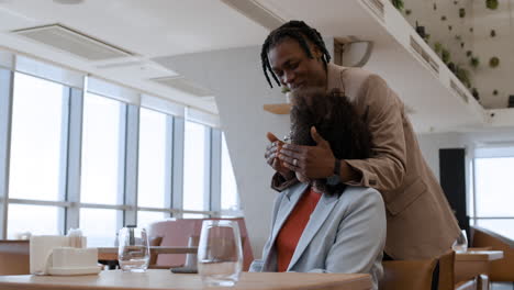 couple enjoying a restaurant date