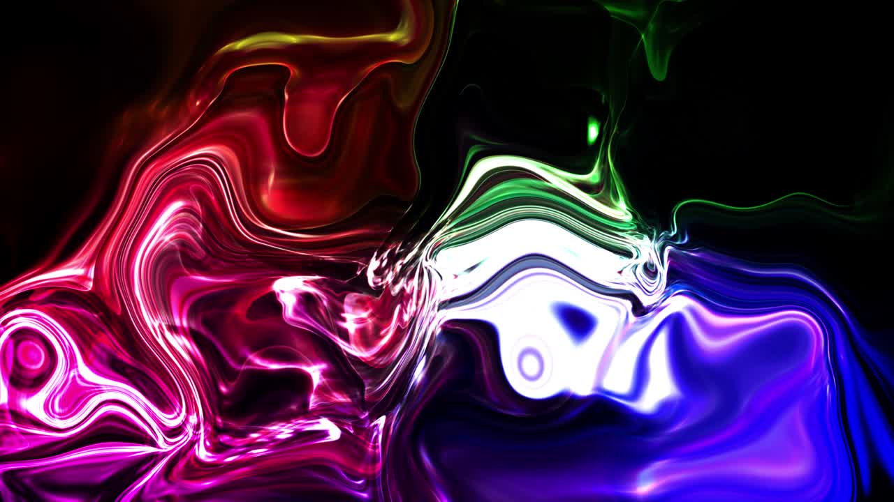 Video animato astratto: inchiostro colorato che si diffonde, bagliore liquido esplosivo, sfondo oleoso
