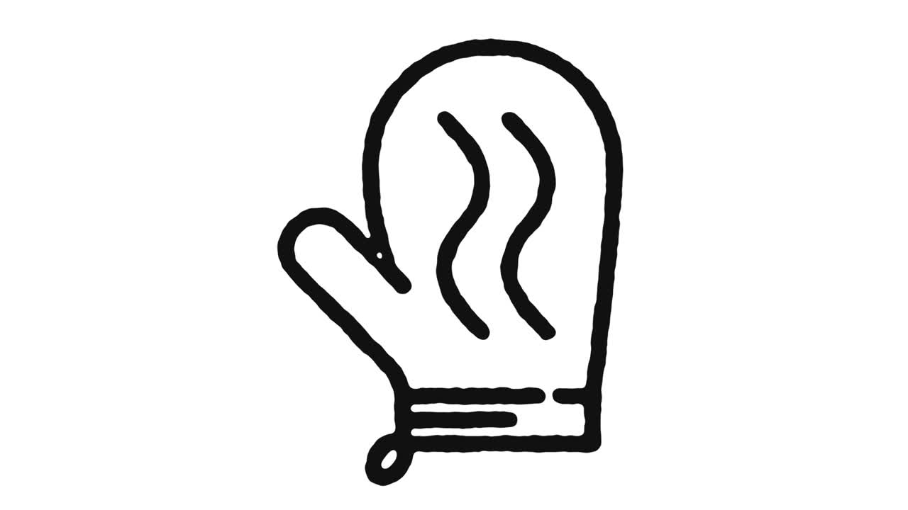 장갑 아이콘 애니메이션 영상 & 알파 채널