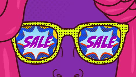 dibujar cómicos gafas de stye reflejan la venta