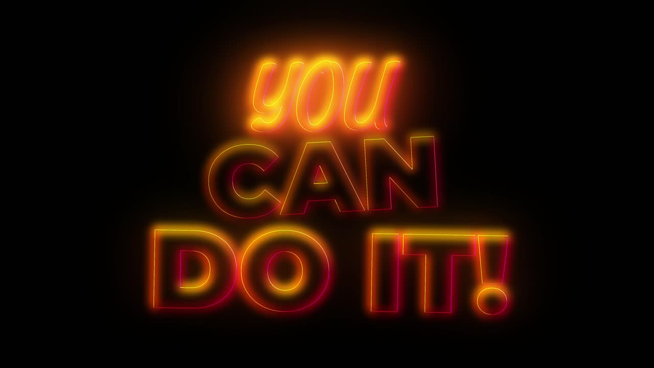 You can do it motivational text bouncing animation