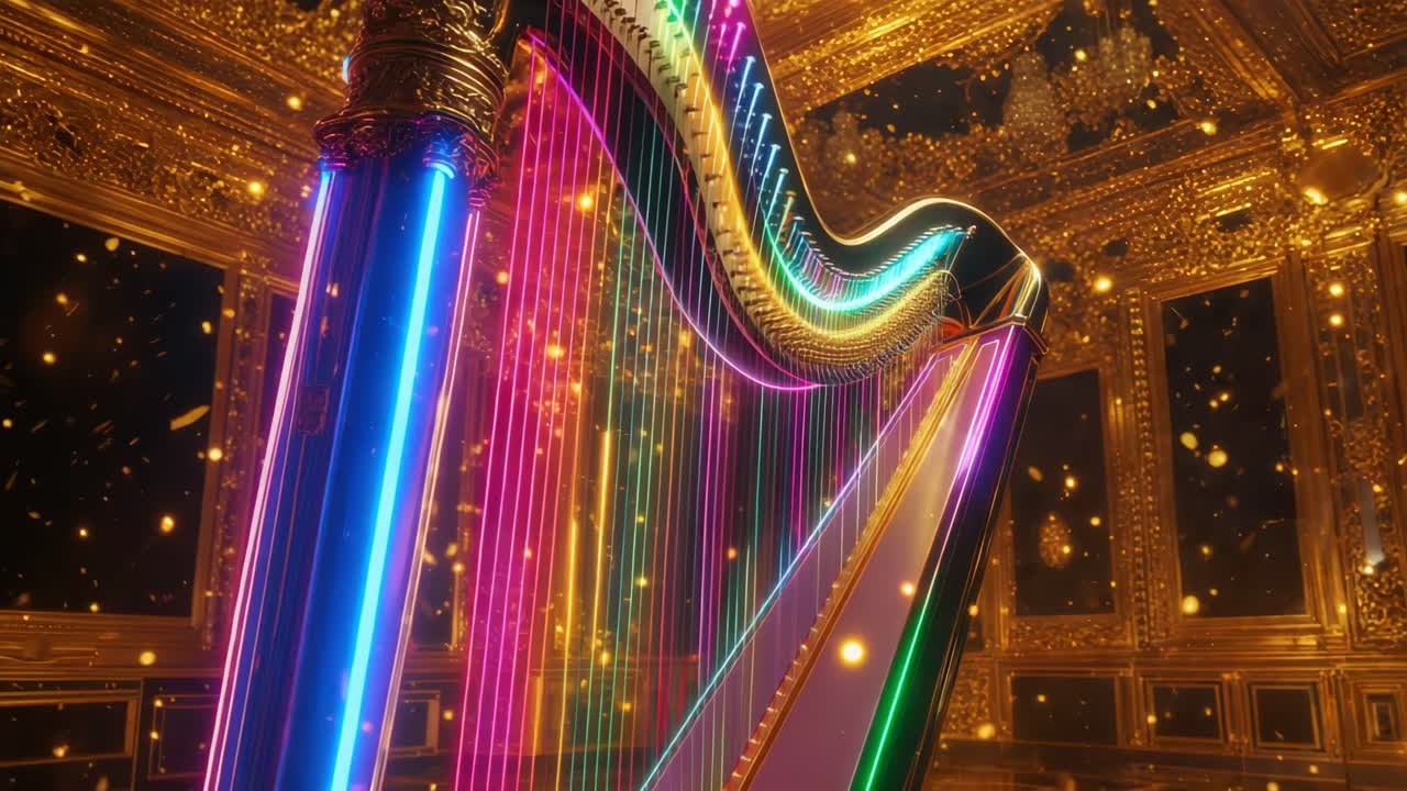 황금 궁전에서 반이는 하프