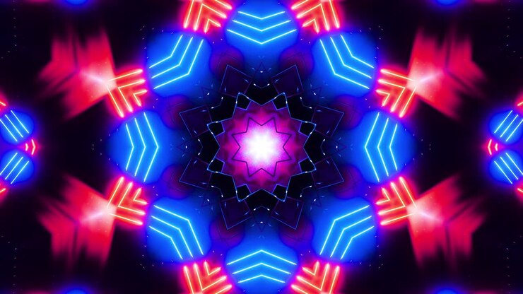 Neon Kaleidoscope Visuals
