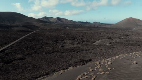 volcanic landscape aerial view