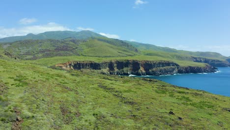 Paisaje-Volcánico-De-La-Isla-Socorro-En-El-Archipiélago-De-Revillagigedo,-Aéreo