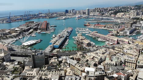 genoa harbour from above