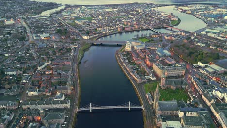 aerial panoramic view of inverness city