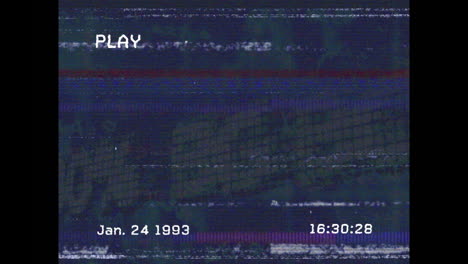 animación de la interfaz de juego en pantalla y procesamiento de datos financieros en fondo azul