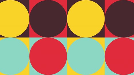 animated tiles in geometric pattern in vintage color palette. minimal motion graphic seamless loop animation in retro flat style