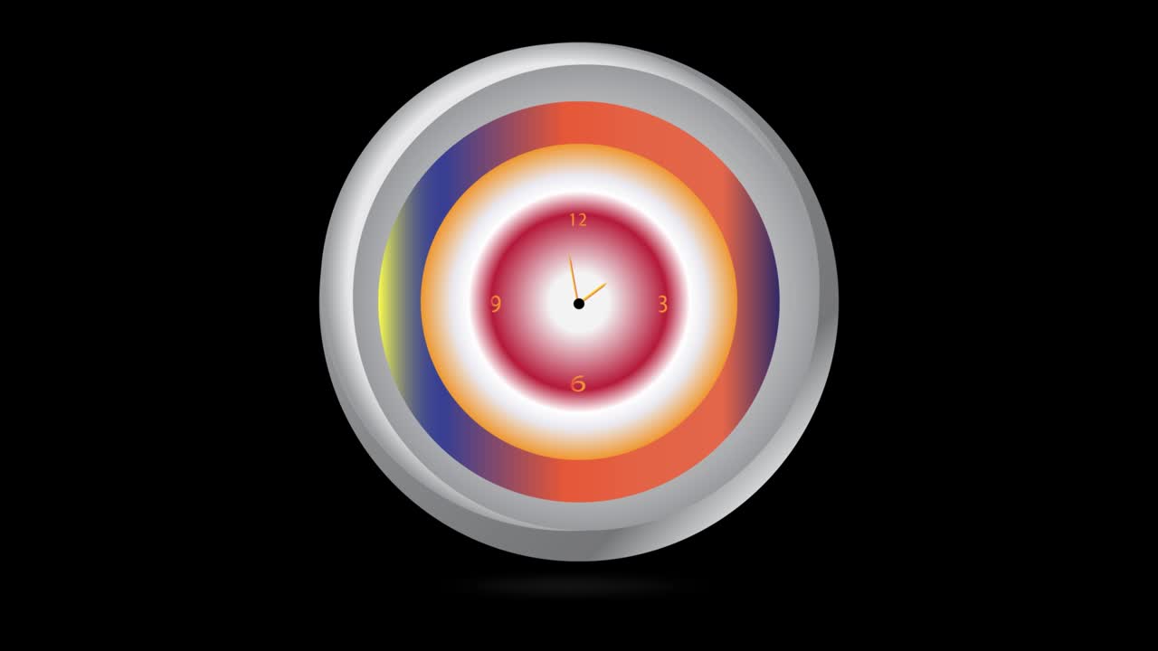 Clock time lapse 3d stylish counting down 24 hours motion video