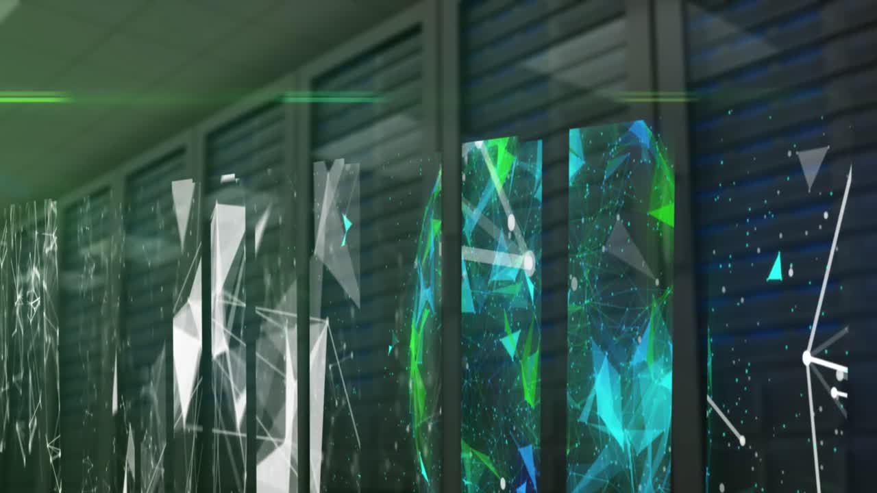 서버를 이동하는 모양과 연결의 애니메이션