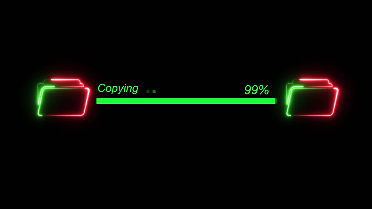 Copying process loading bar animation